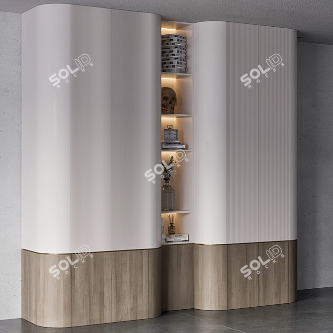 Stylish Wardrobe No29 Set 3D model image 2