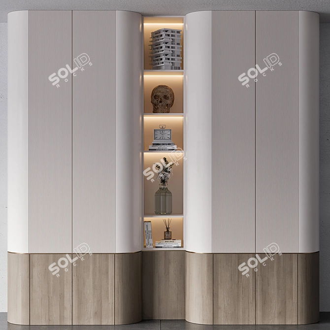 Stylish Wardrobe No29 Set 3D model image 5