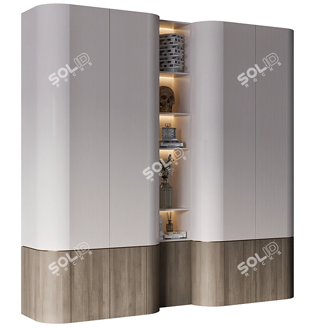 Stylish Wardrobe No29 Set 3D model image 6