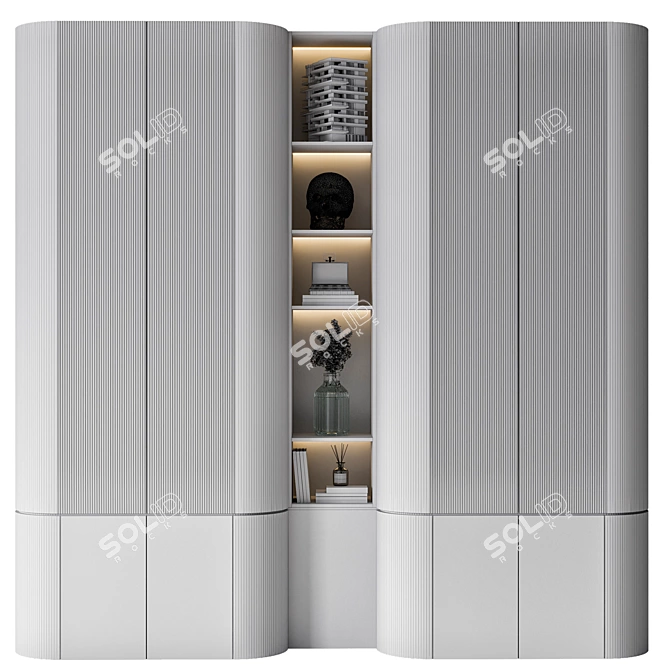 Stylish Wardrobe No29 Set 3D model image 7