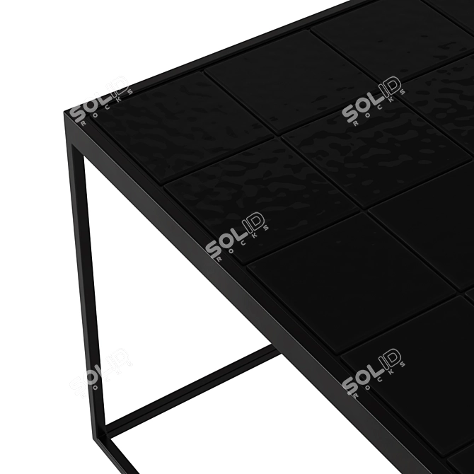 Sleek Black Glazed Coffee Table 3D model image 2