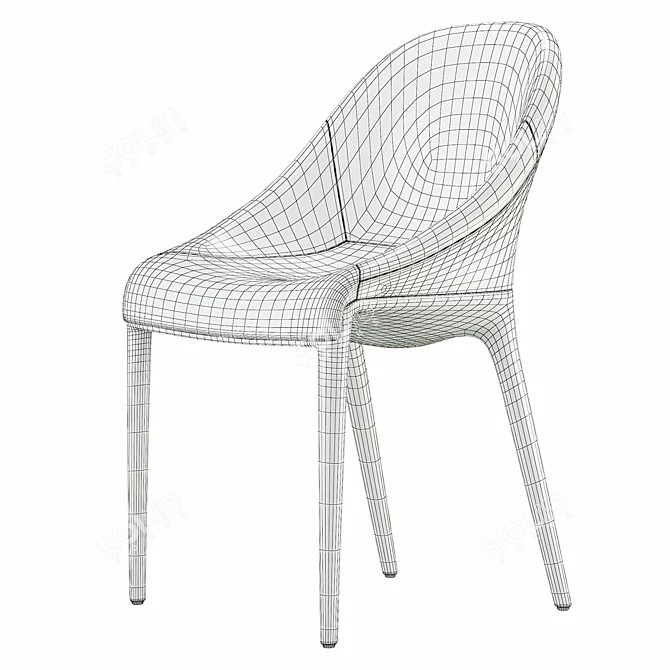 Kartell Eleganza Ela Chair Set 3D model image 10