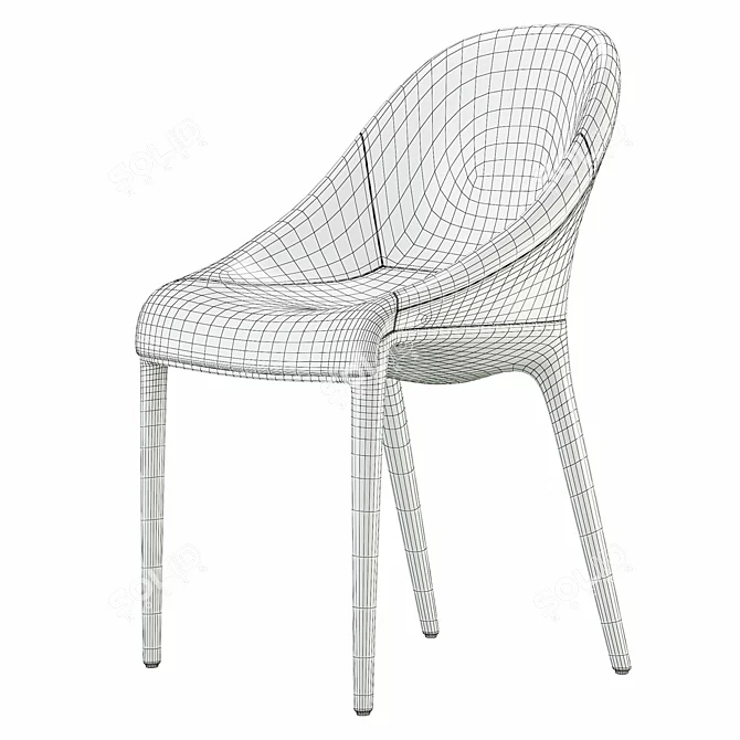 Kartell Eleganza Ela Chair Set 3D model image 15