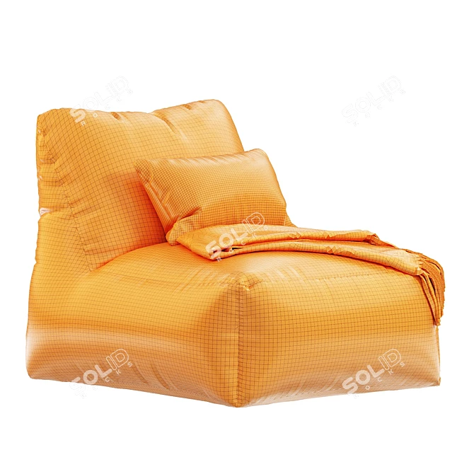 Water-Resistant Fabric Bean Bag Chair 3D model image 5