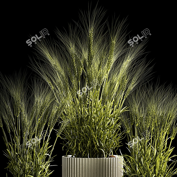 Spikelet Wheat Decor Collection 3D model image 3