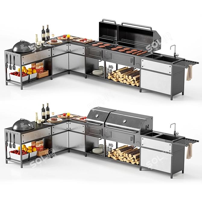 Grill 3D Models Bundle 3D model image 1