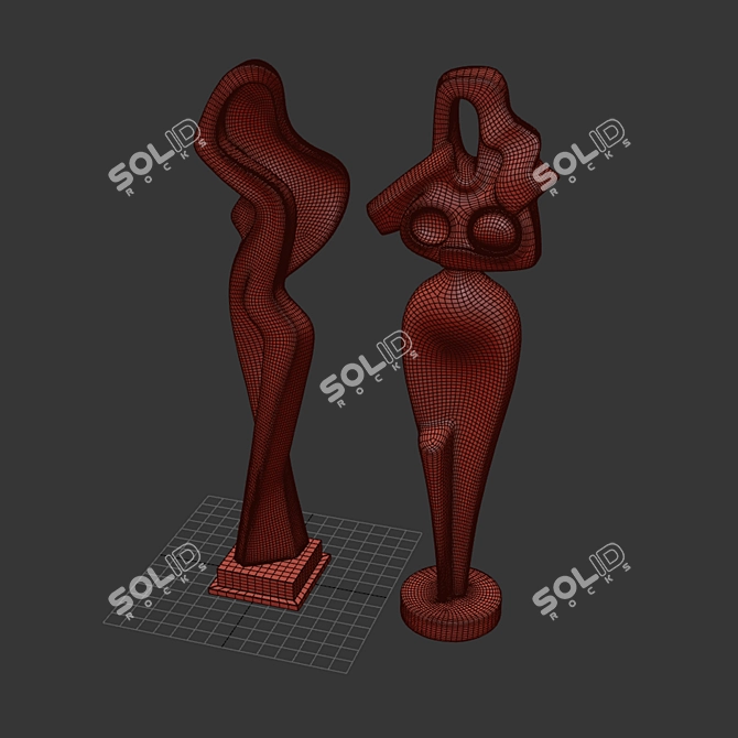  Sculpted Female Character Renders 3D model image 6