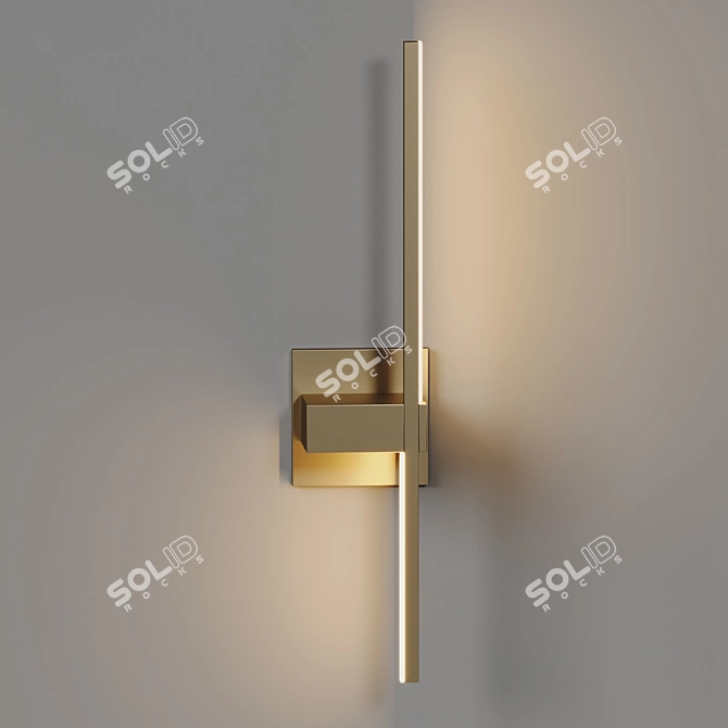 Modern Square LED Wall Sconce 3D model image 2