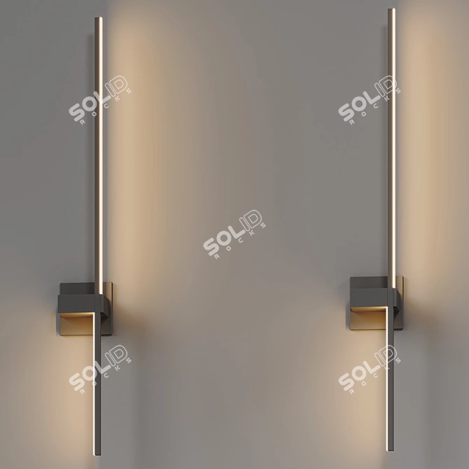 Modern Square LED Wall Sconce 3D model image 3