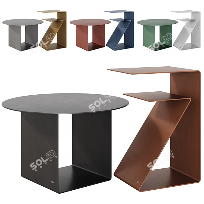 Swog Vilo Marty Nested Side Tables 3D model image 1