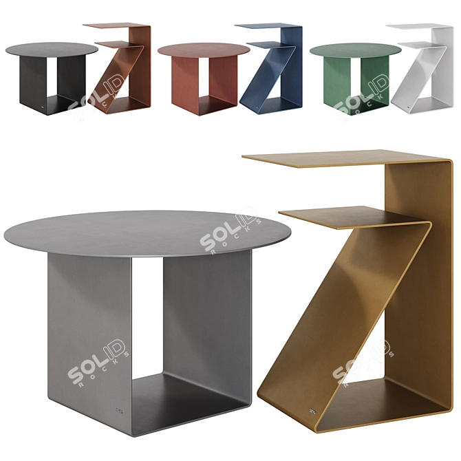 Swog Vilo Marty Nested Side Tables 3D model image 2