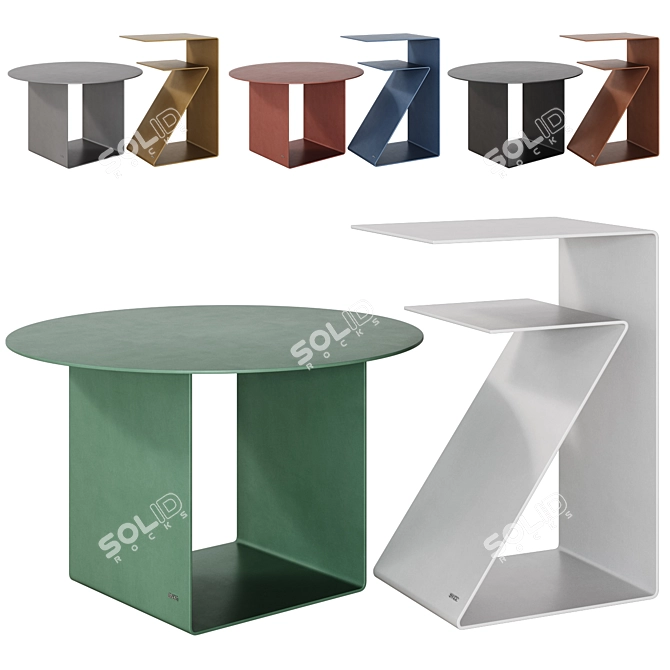 Swog Vilo Marty Nested Side Tables 3D model image 4