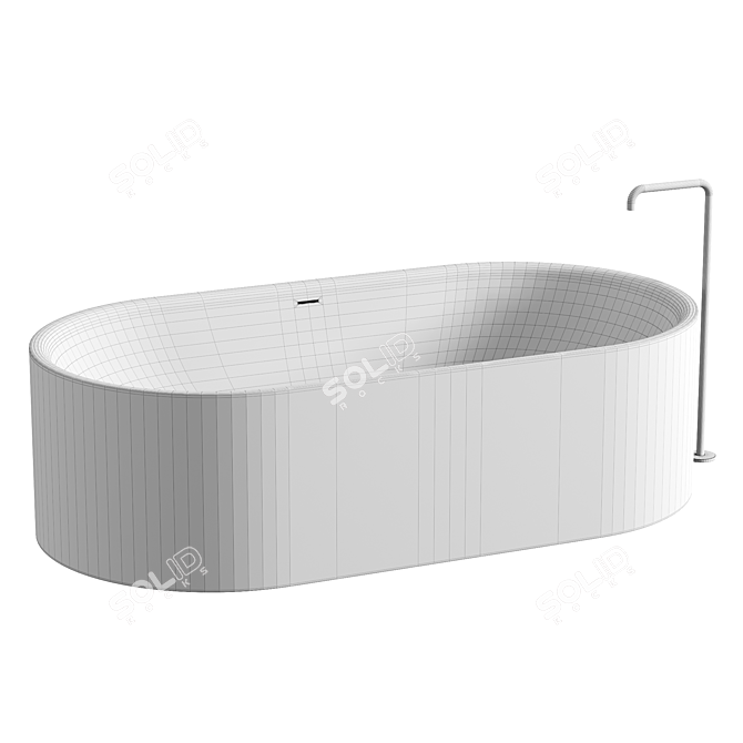 Elegance in Cristalplant: Sabbia Bathtub 3D model image 3