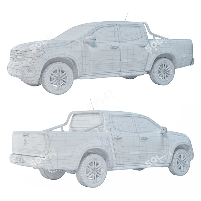 Mercedes X-Class 3D Model Archive 3D model image 7