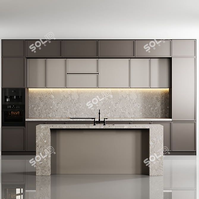 Kitchen Module 3D Asset Library 3D model image 1