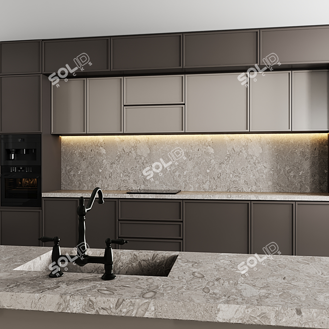 Kitchen Module 3D Asset Library 3D model image 3