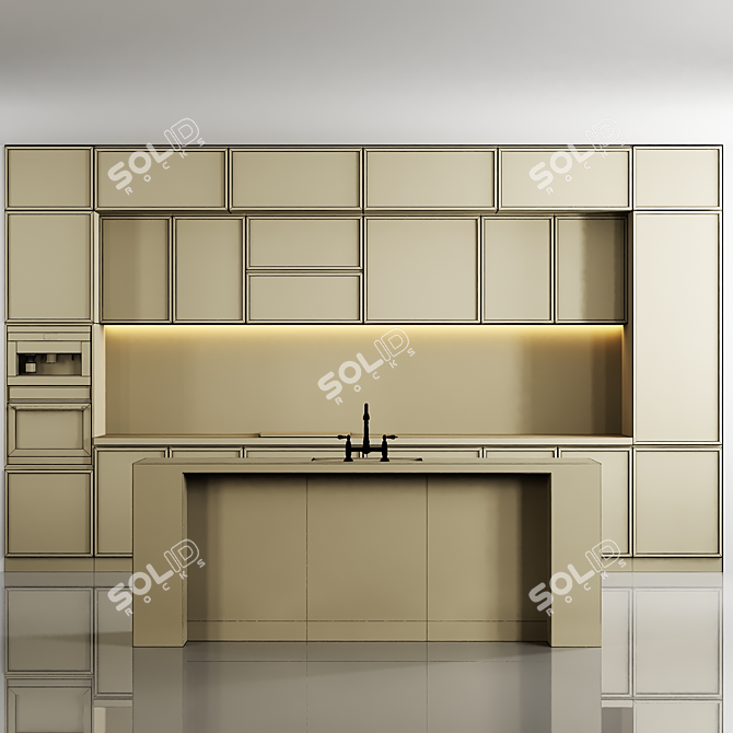 Kitchen Module 3D Asset Library 3D model image 4