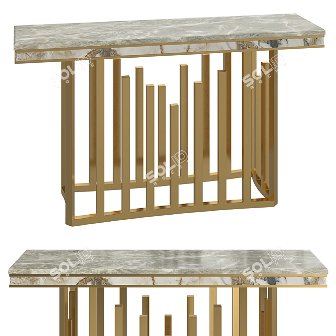 Modern Marble Console Table NEXUS 3D model image 1