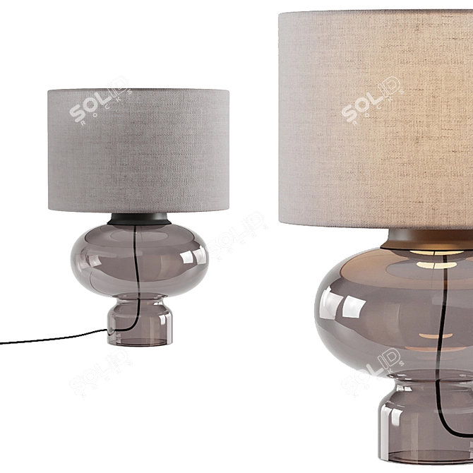 EDMUND Table Lamp, Gray 3D model image 1