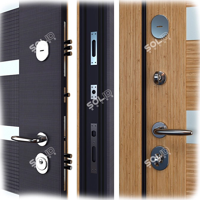 Milano Steelguard Entry Door 900x2050 mm 3D model image 2