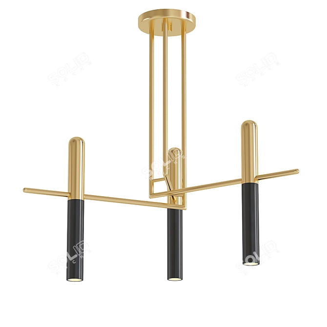 Hudson Valley Thurston Chandelier: Elegant Luminaire 3D model image 1