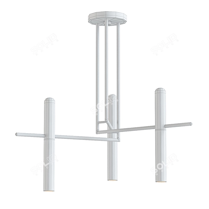 Hudson Valley Thurston Chandelier: Elegant Luminaire 3D model image 2