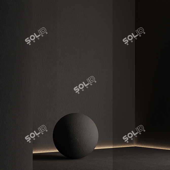 Seamless Textured Decorative Plaster 3D model image 6