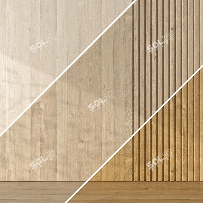 Seamless Oak Textures Set 3D model image 2