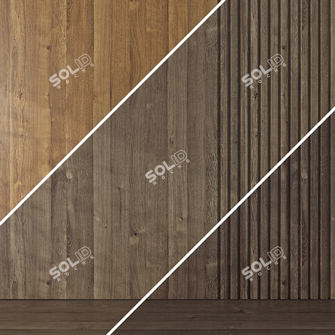 Seamless Oak Textures Set 3D model image 4