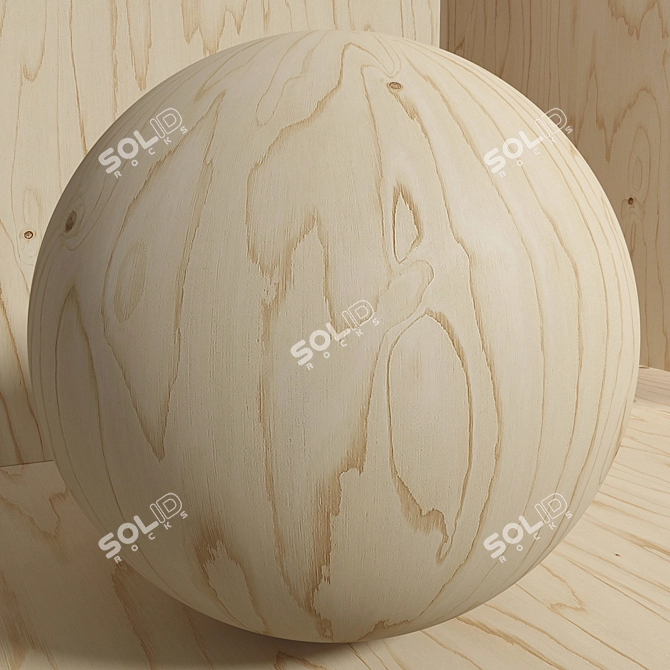 Seamless Wood Plywood Material Kit 3D model image 2