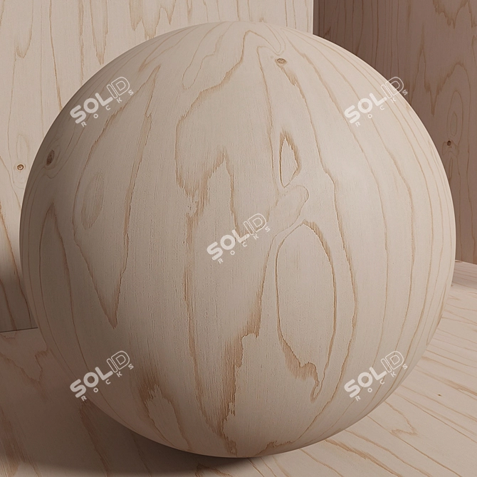 Seamless Wood Plywood Material Kit 3D model image 5