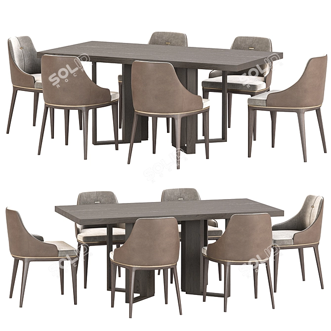 Modern Dining Set Furniture Collection 3D model image 1