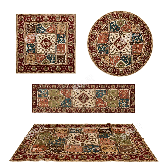 Variety Rugs Set Render Models 3D model image 1