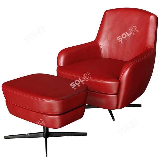 Modern Classic Lounge Chair: Bodema Carol 3D model image 1