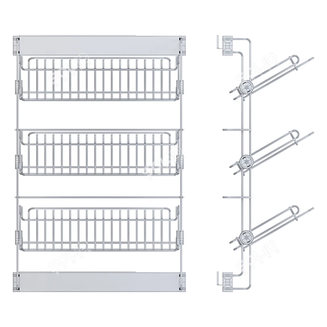 Elite VIBO Side Pull-out Shoe Shelf 3D model image 3