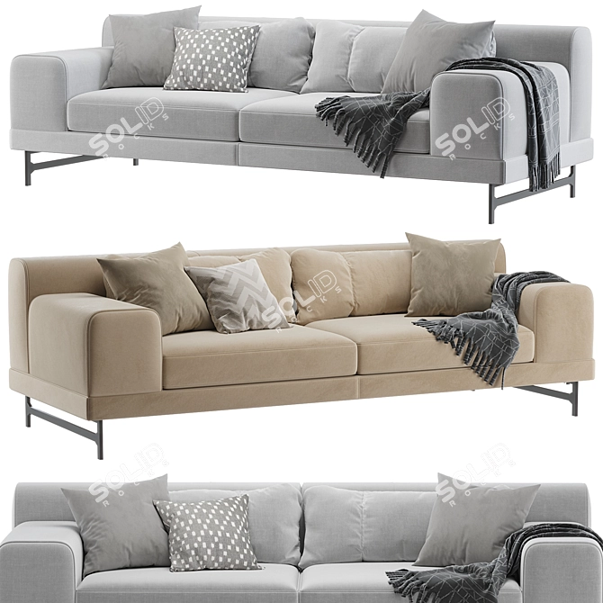 Modern Navona New Sofa Set 3D model image 2