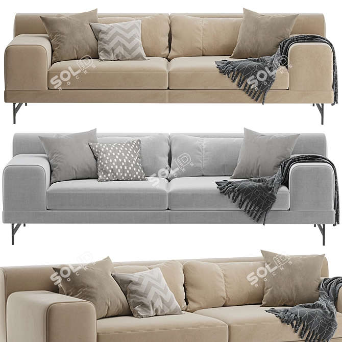 Modern Navona New Sofa Set 3D model image 3