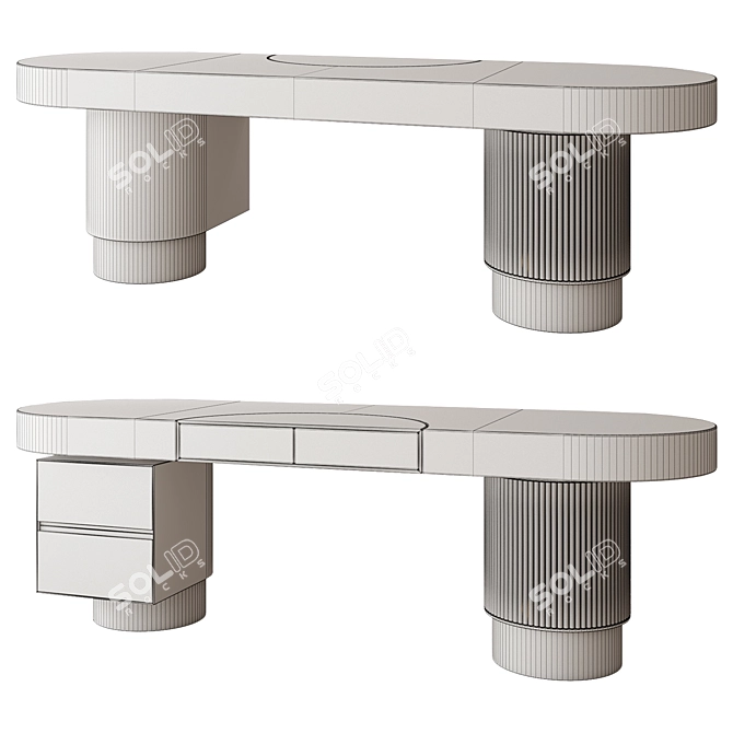 Luxury Olimpia Writing Desks Collection 3D model image 5