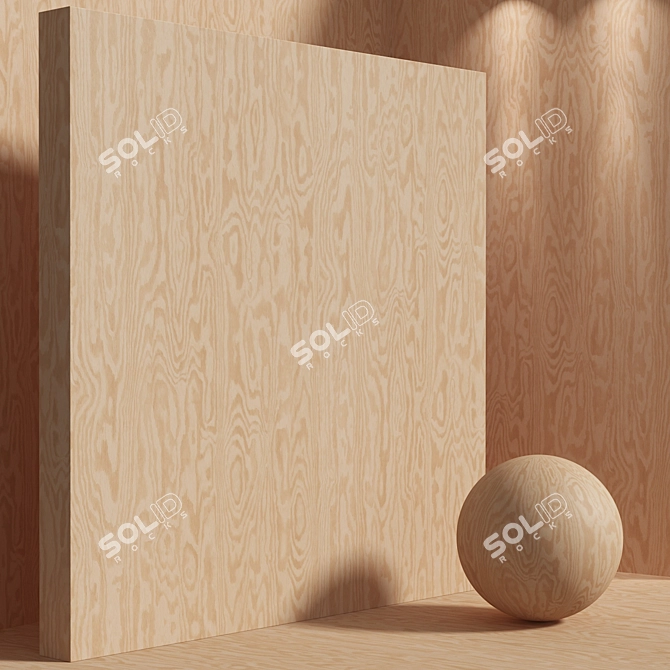 Seamless Wood Plywood Texture Pack 3D model image 6