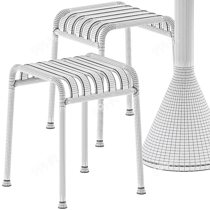  Hay Palissade Collection Cone Set 3D model image 5