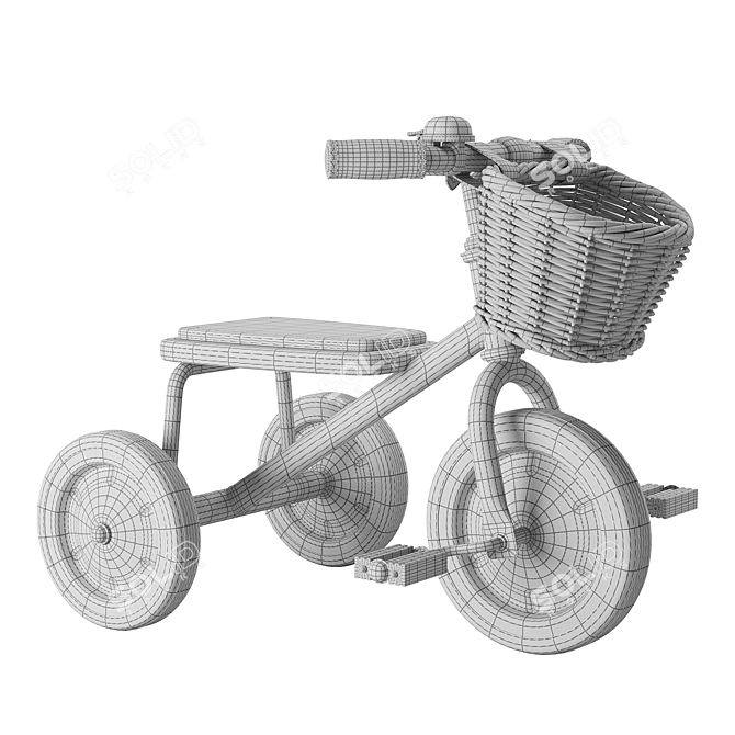 Premium Banwood Cream Trike 3D model image 3