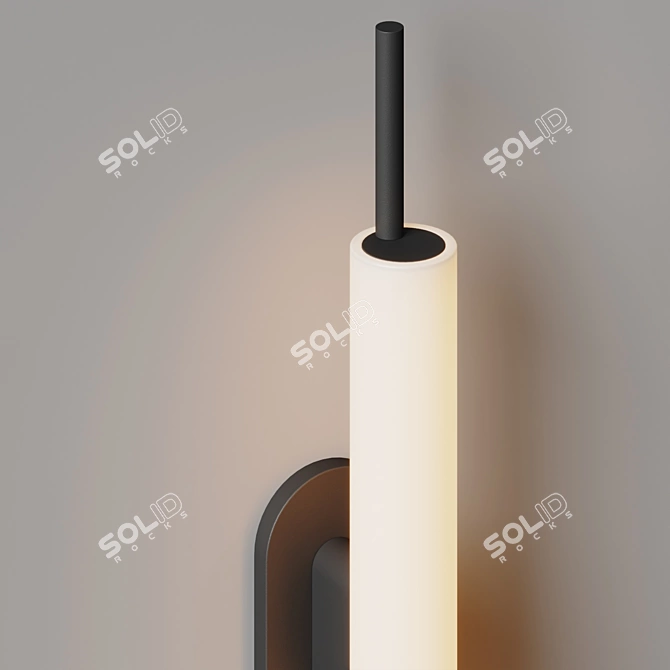 Sleek LED Outdoor Wall Sconce 3D model image 3