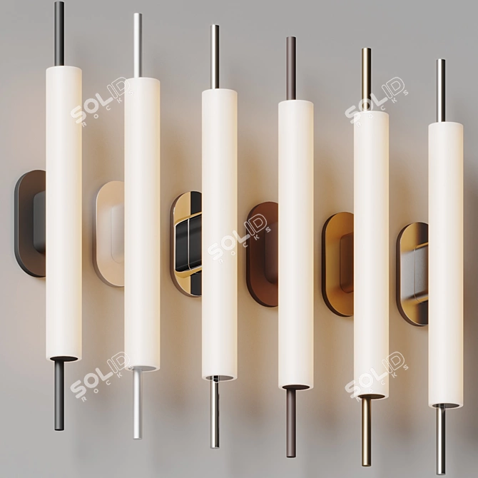 Sleek LED Outdoor Wall Sconce 3D model image 4