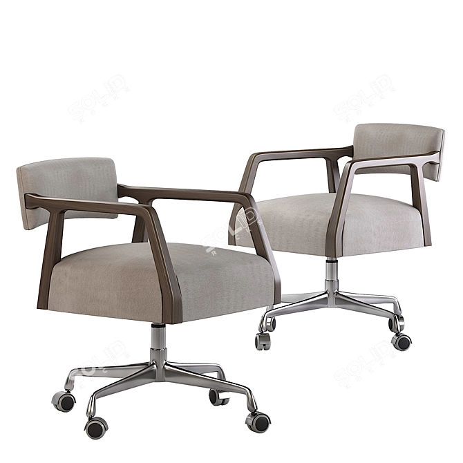 Elegant Tyler Desk Chair 3D model image 3