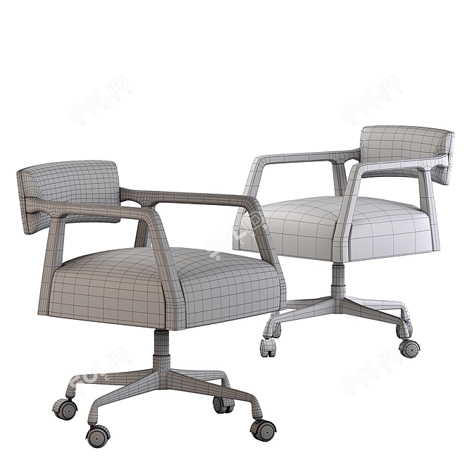 Elegant Tyler Desk Chair 3D model image 4