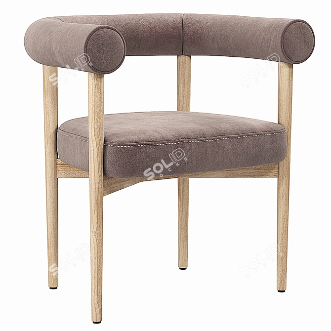 Mazz Velvet Dining Chair Collection 3D model image 1