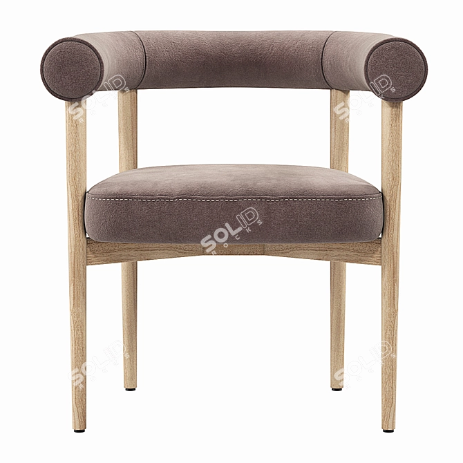Mazz Velvet Dining Chair Collection 3D model image 3