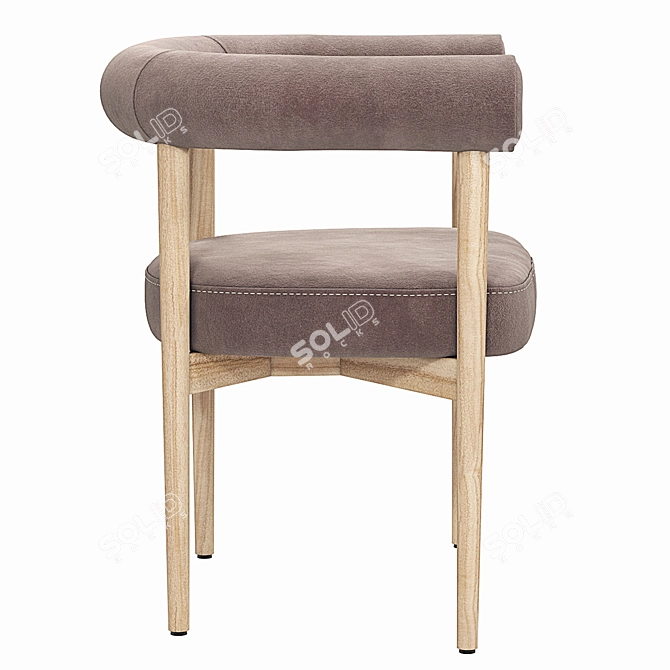 Mazz Velvet Dining Chair Collection 3D model image 4