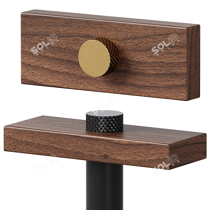 Walnut Brass Handles by Meraki 3D model image 2
