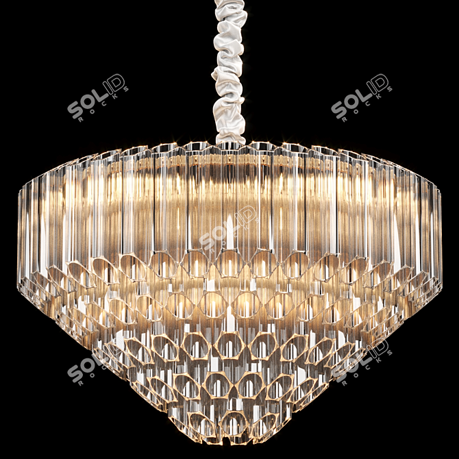 Crystal Cascade Chandelier AURORA LUX 3D model image 1